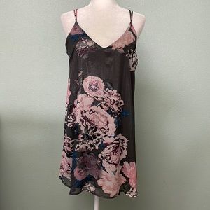 Xhilaration Gray Floral Dress